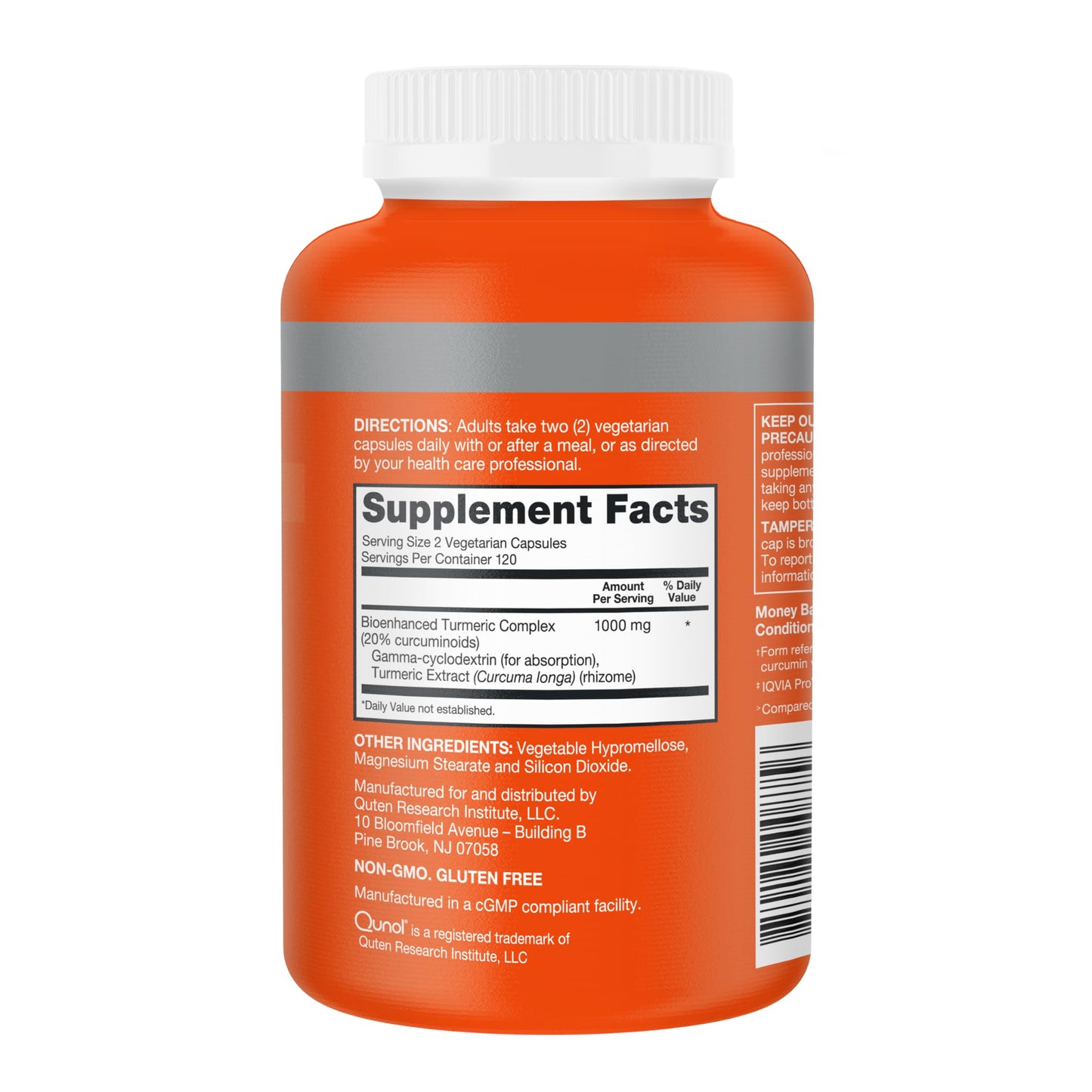 Qunol Turmeric Curcumin Supplement Capsules 240 Count