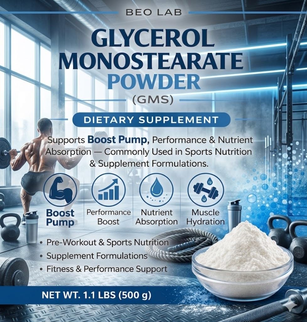 Emir&Odin Glycerol Monostearate Crystal Powder, 370 Servings