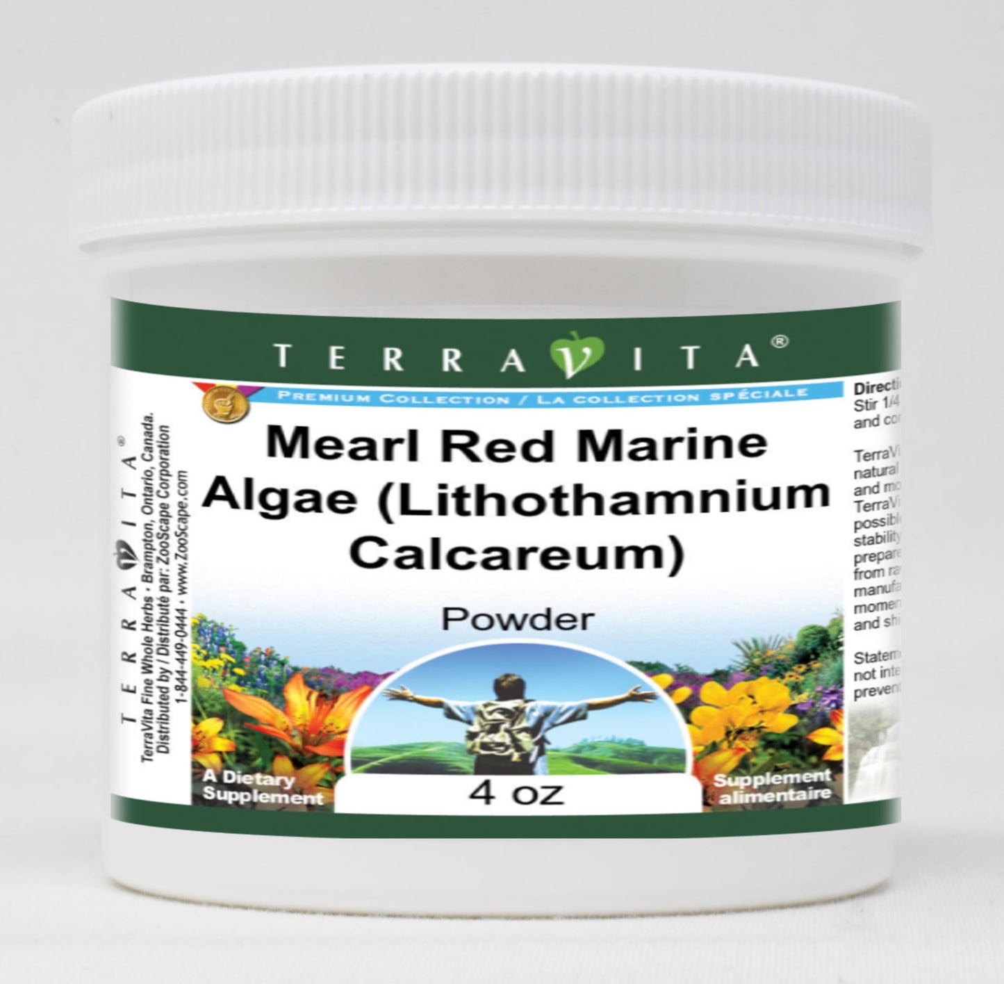 Terravita Mearl Red Marine Algae (Lithothamnium Calcareum) Powder 12 oz