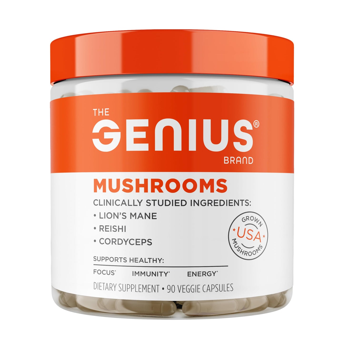 The Genius Brand Mushrooms Capsules 90 Count