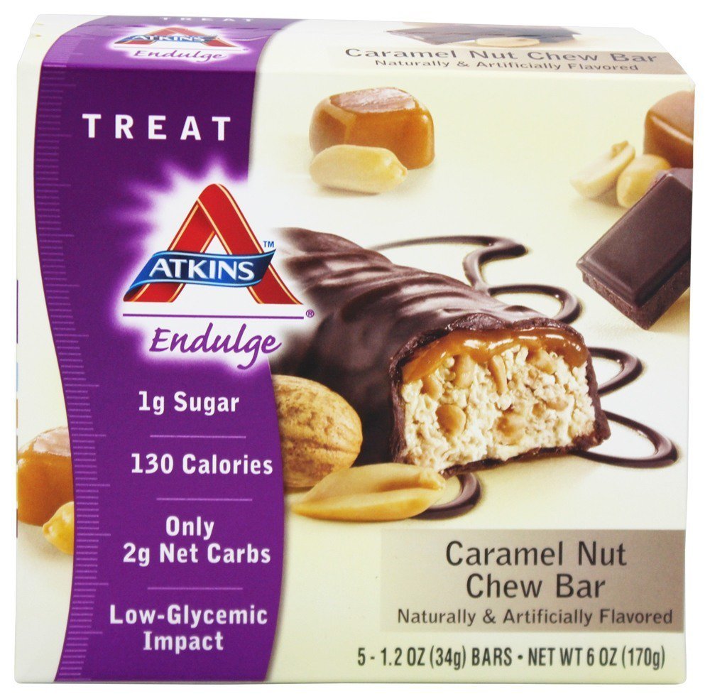 Atkins Caramel Nut Chew Bar 6 Bars