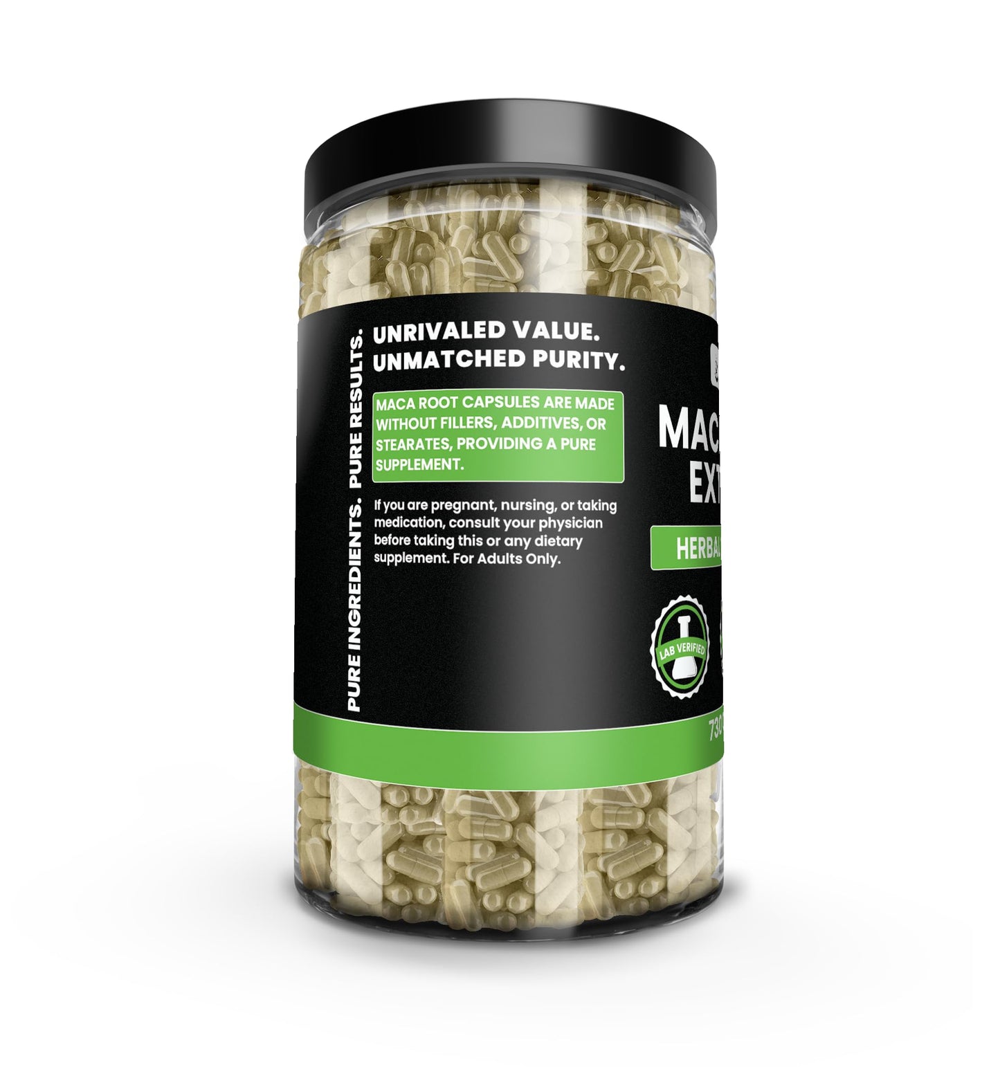 PURE ORIGINAL INGREDIENTS Maca Root Capsule 730 Capsules