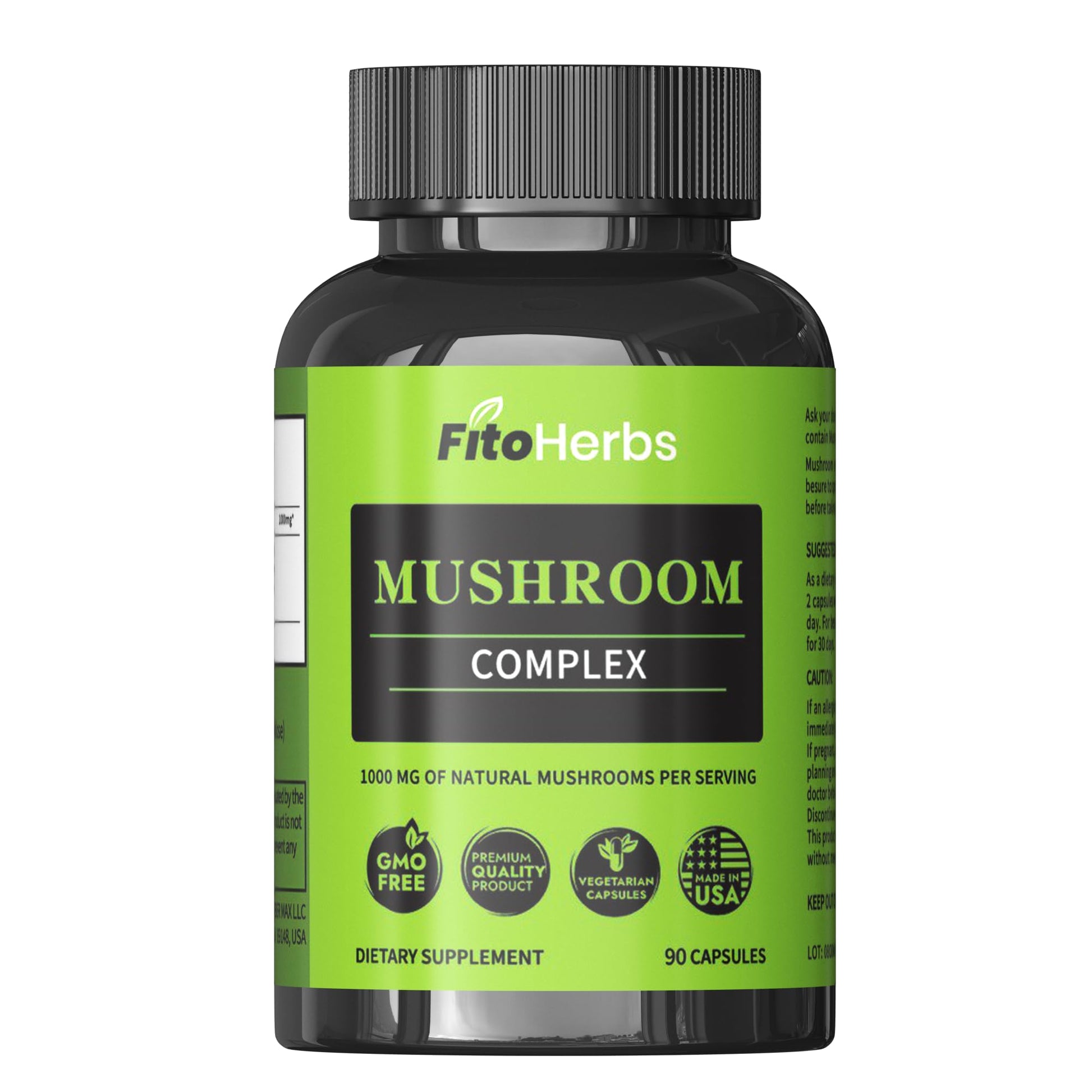 FitoHerbs Mushroom Complex Capsules 90 Count