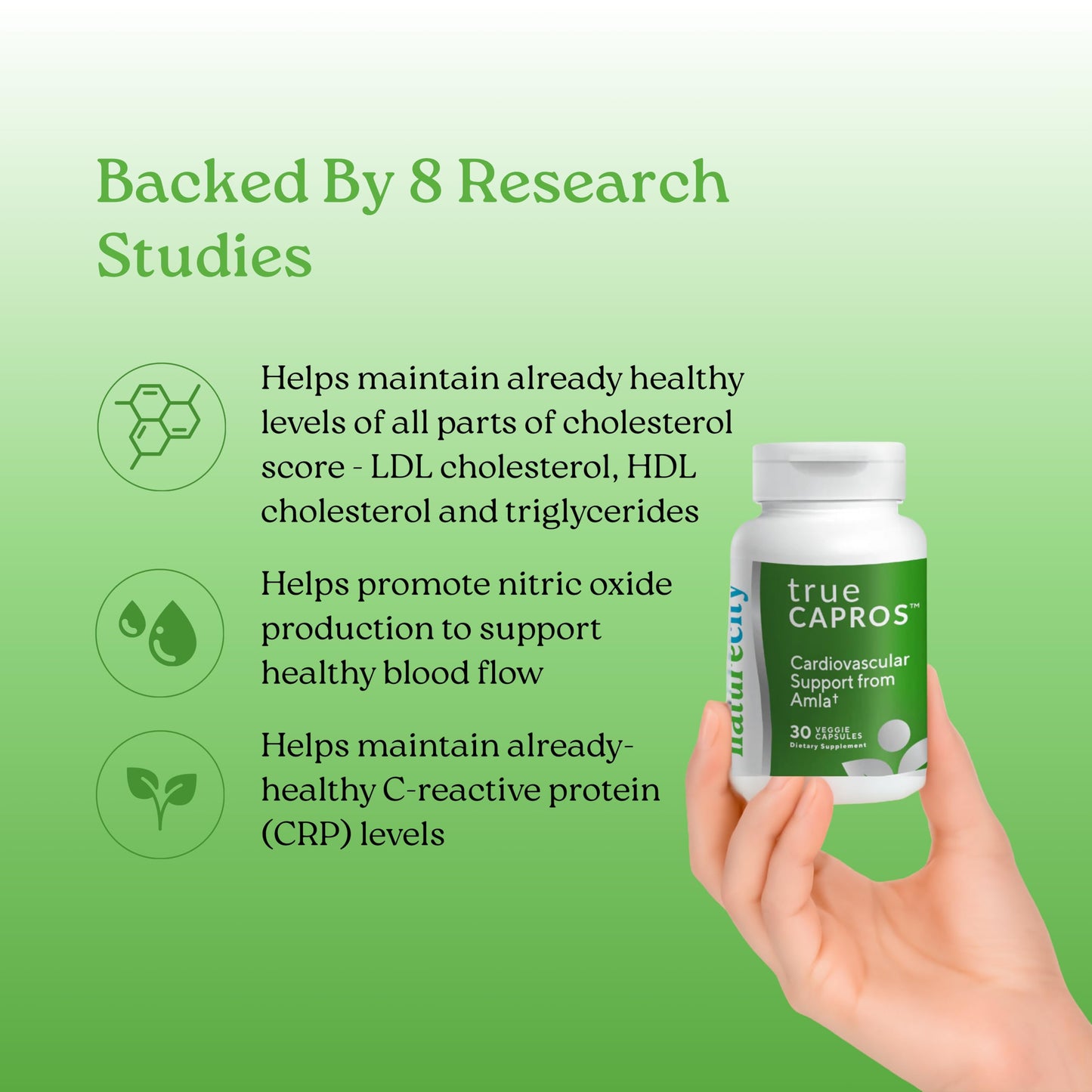 NatureCity True-Capros Amla Fruit Extract Supplement Polyphenol Antioxidant Power Supports Cardiovascular Heart Health 30 Capsules