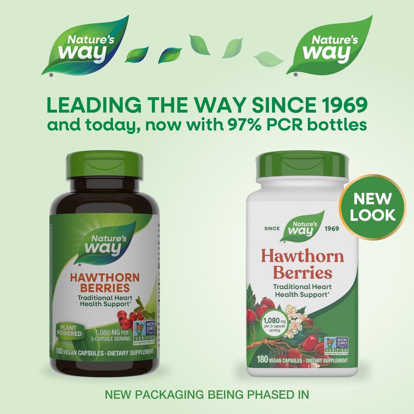 Nature's Way Premium Herbal Hawthorn Berries Capsule, 180 Count