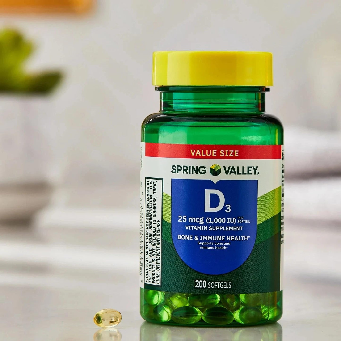 NEWCHEERS Vitamin D3 1000 IU (25 mcg) Softgels, 200 Count