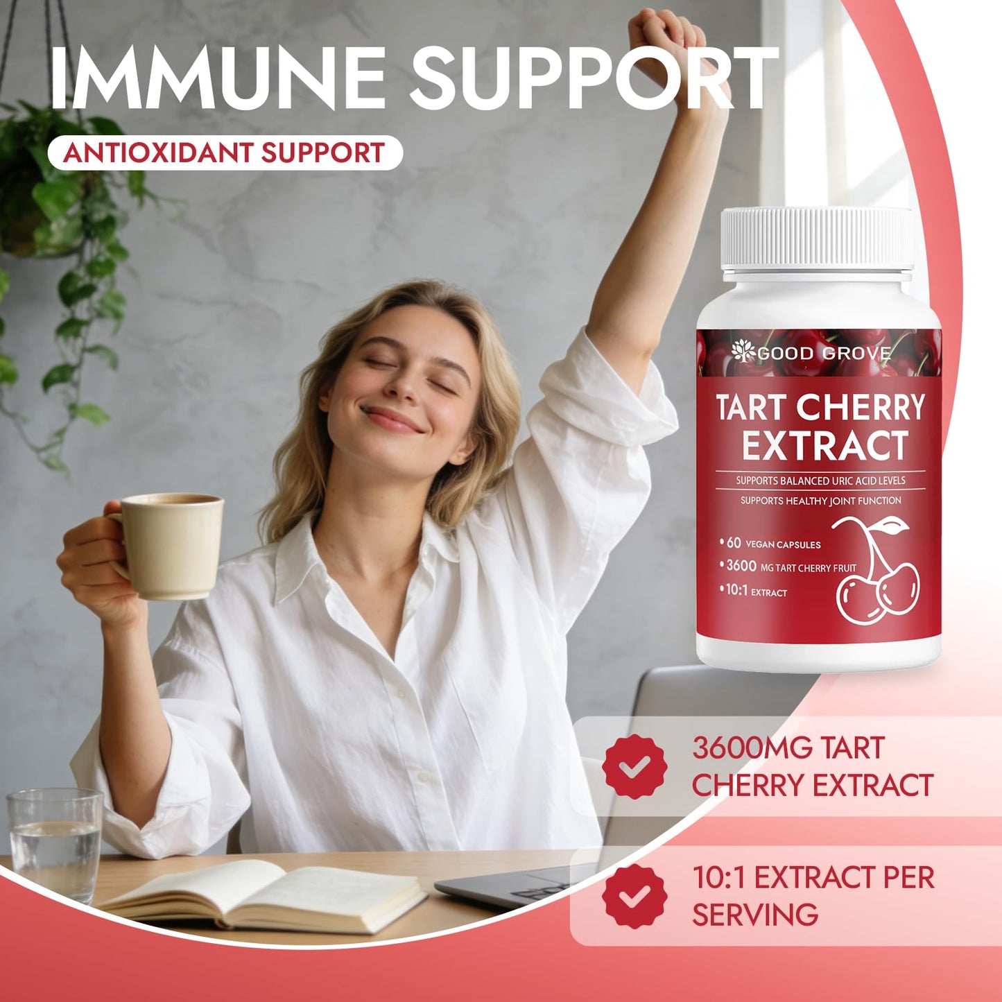 Enerra Good Grove Tart Cherry Extract Capsules 60 Count