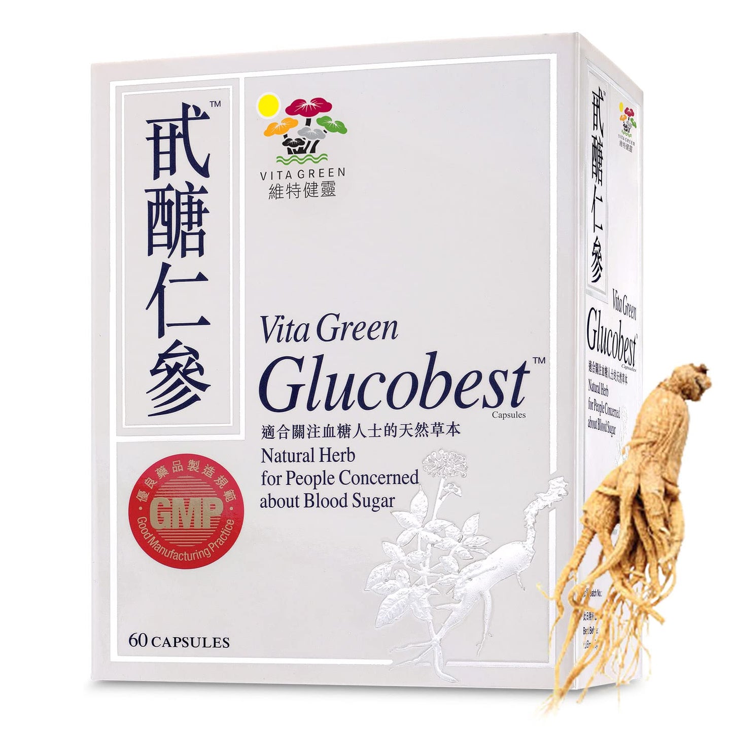 Vita Green Glucobest Ginseng Formula 60 Capsules