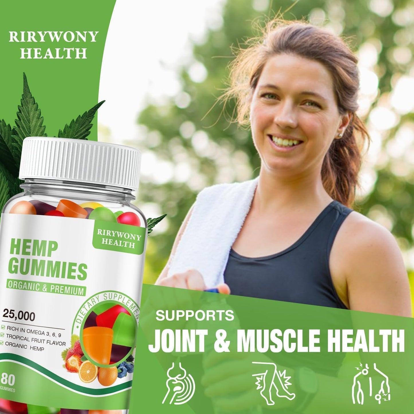 RiRywony Health Hemp Gummies Gummy 160 Count