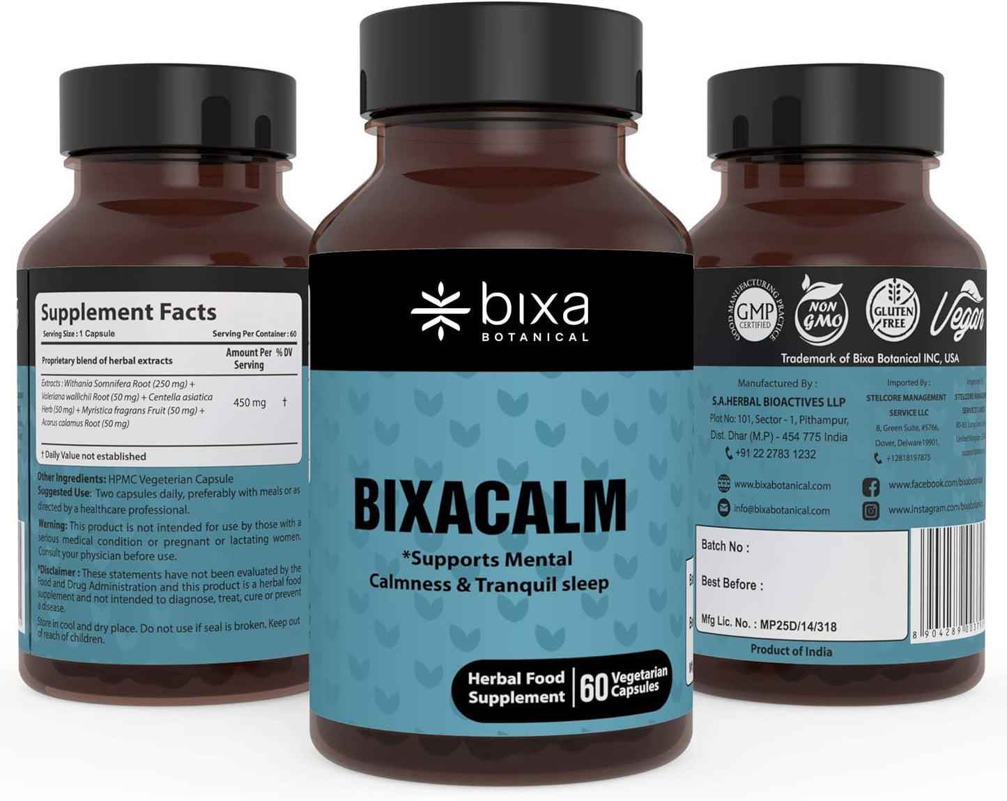 bixa BOTANICAL Bixacalm 60 Capsules