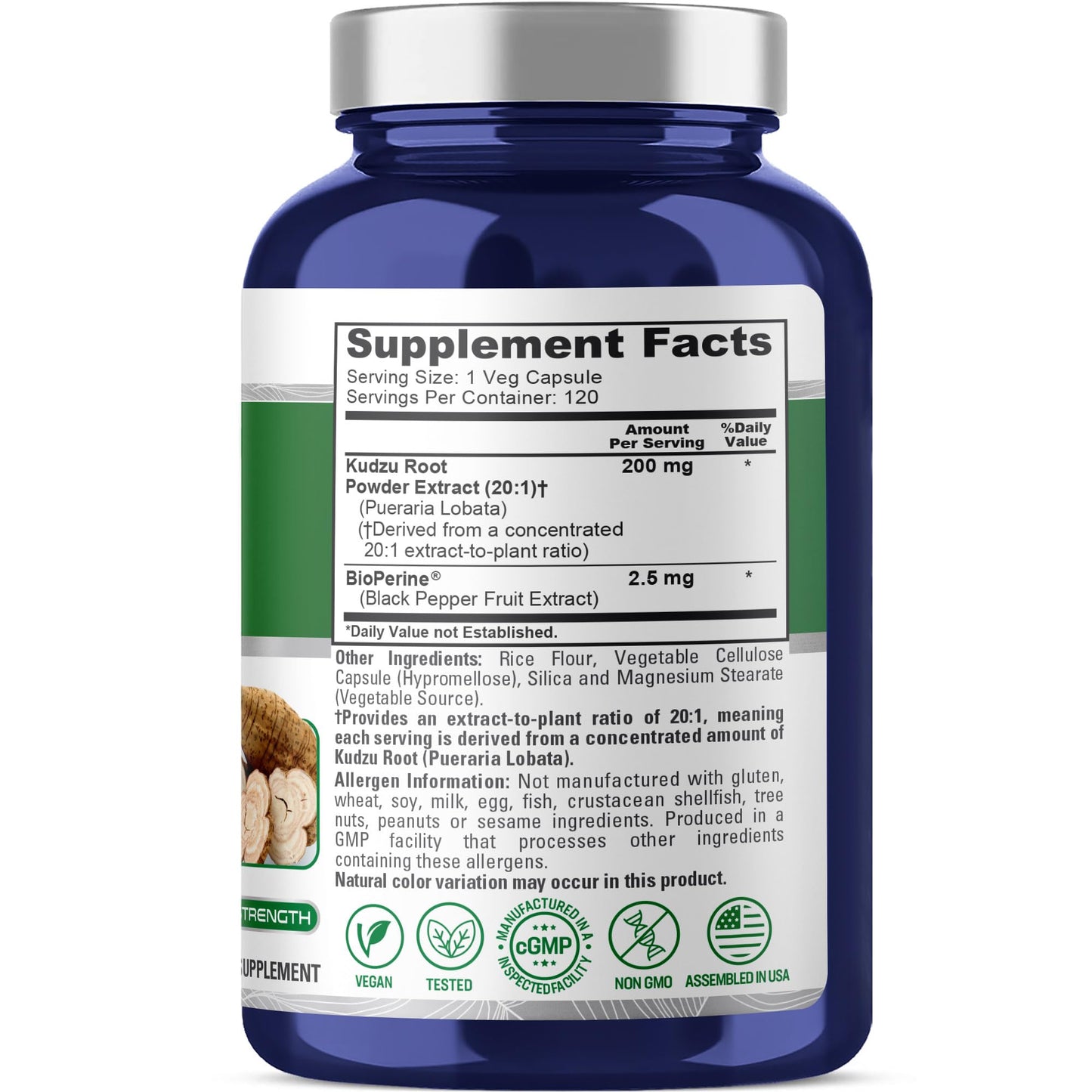NusaPure Kudzu Root Veg Capsules 120