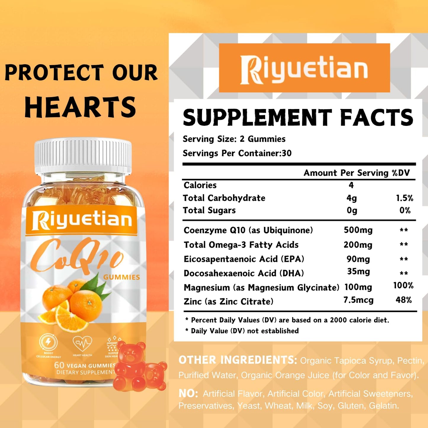 Riyuetian CoQ10 Gummies 120 Gummies