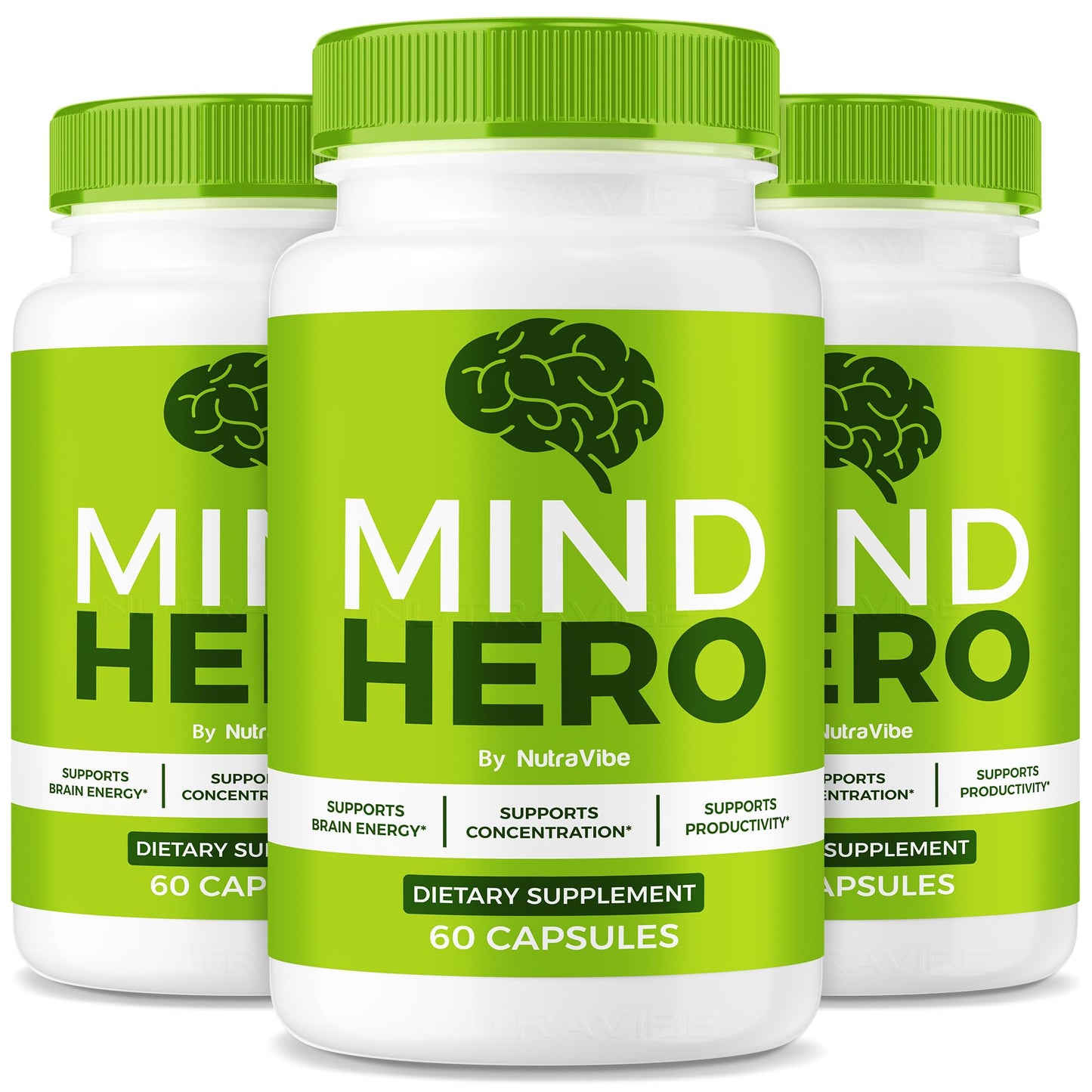 NutraVibe Mind Hero Capsules, 180 Capsules