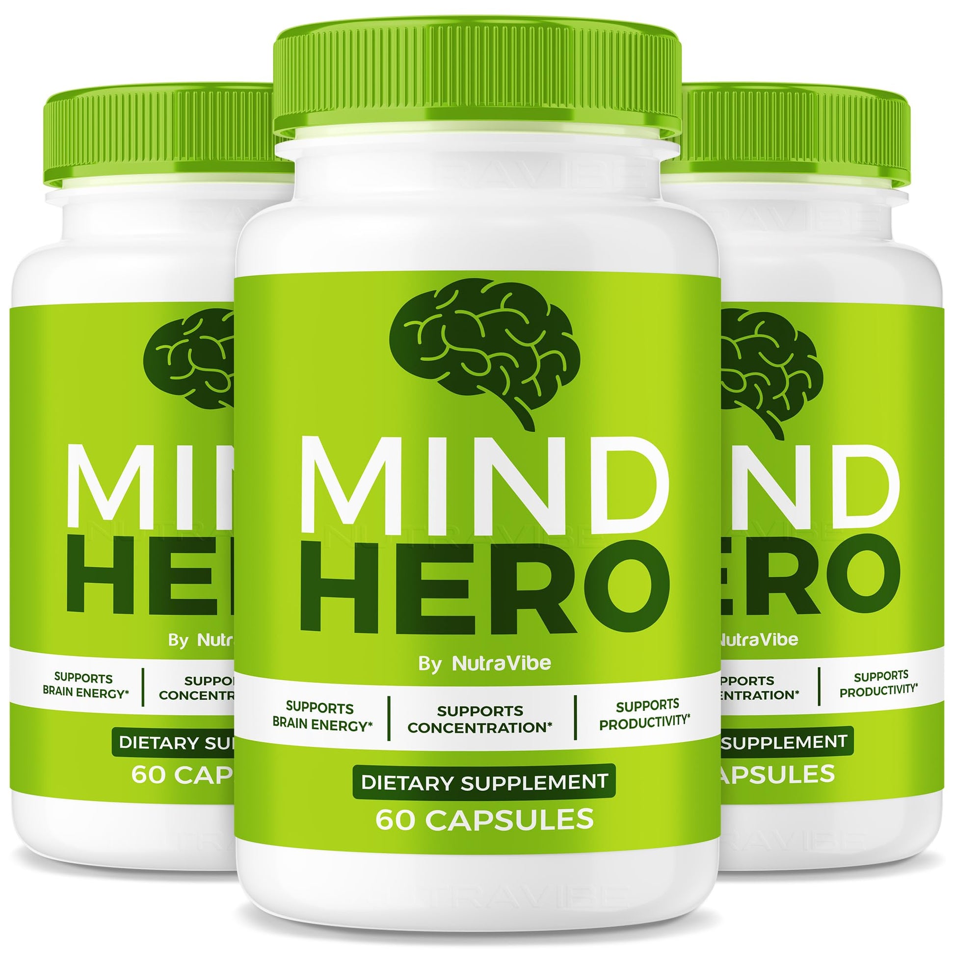 NutraVibe Mind Hero Capsules, 180 Capsules