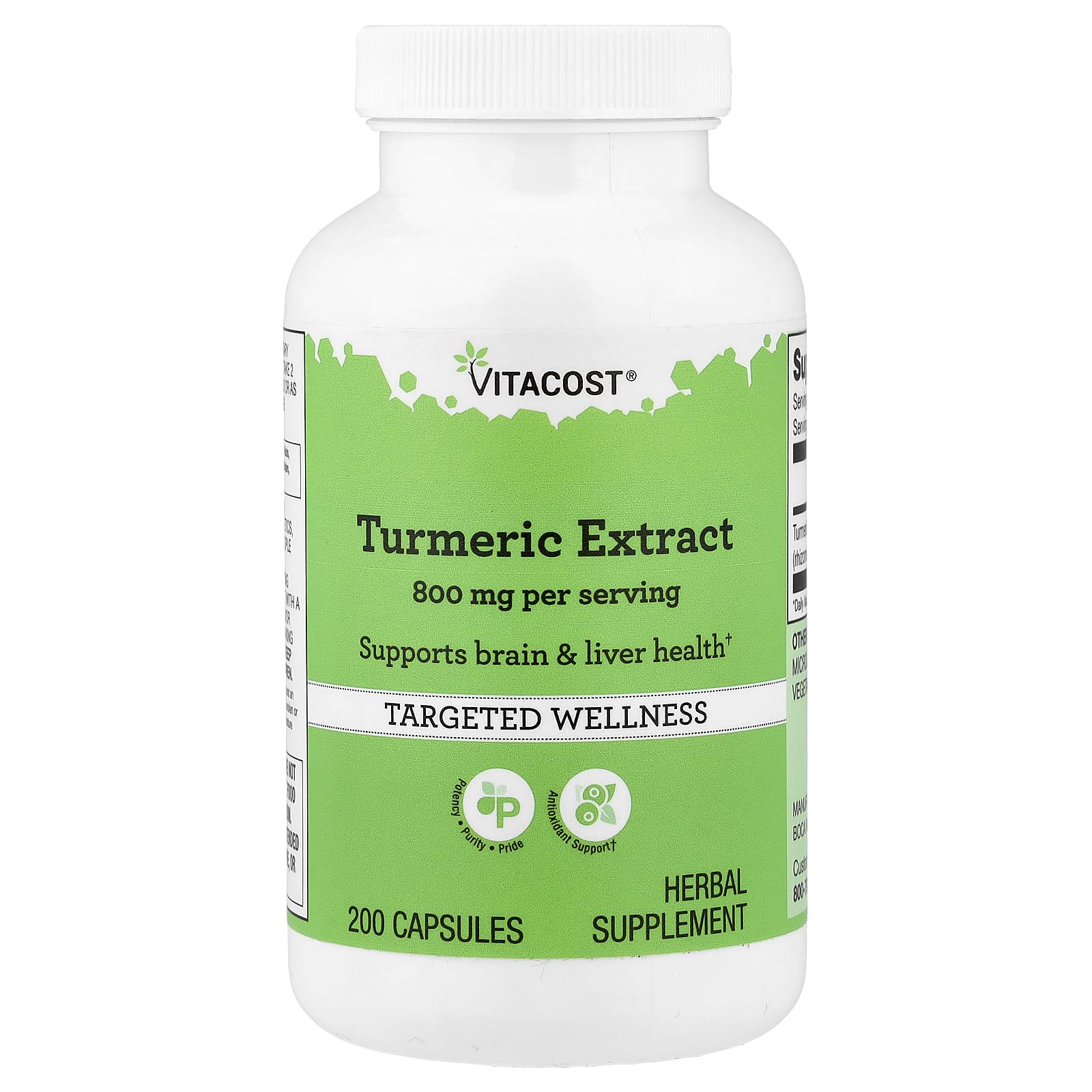 Vitacost Turmeric Extract Capsules, 200 Capsules (400 mg per Capsule)