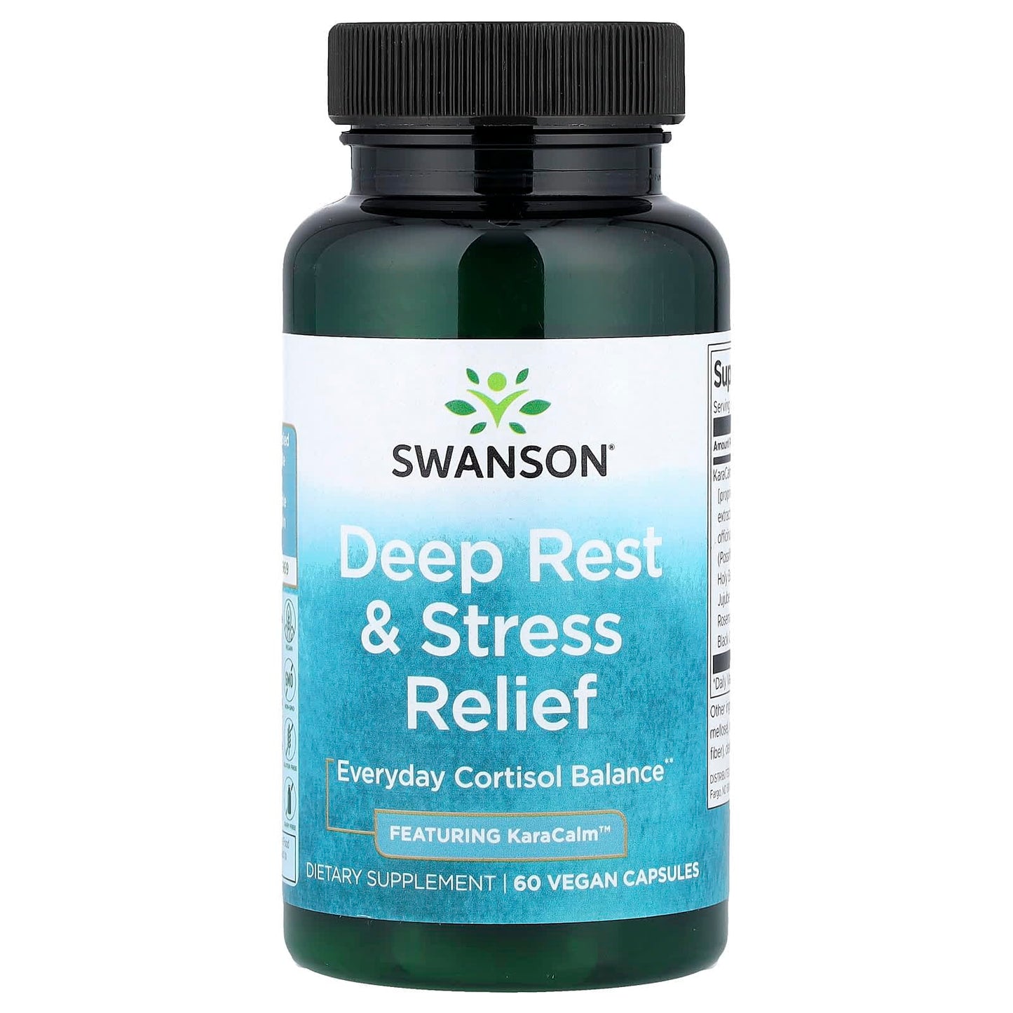 Swanson Deep Rest and Stress Relief Featuring Karacalm 500 mg 60 Capsules