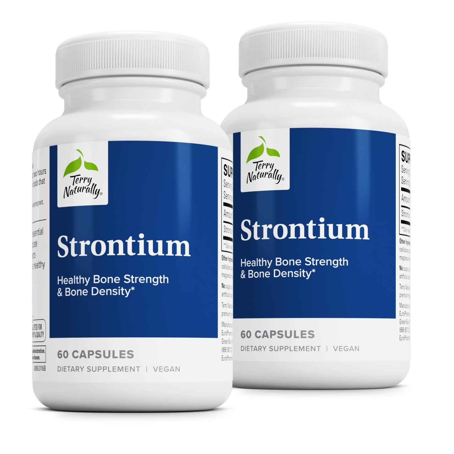 Terry Naturally Strontium Bone Health & Strength Support Supplement Capsules 120