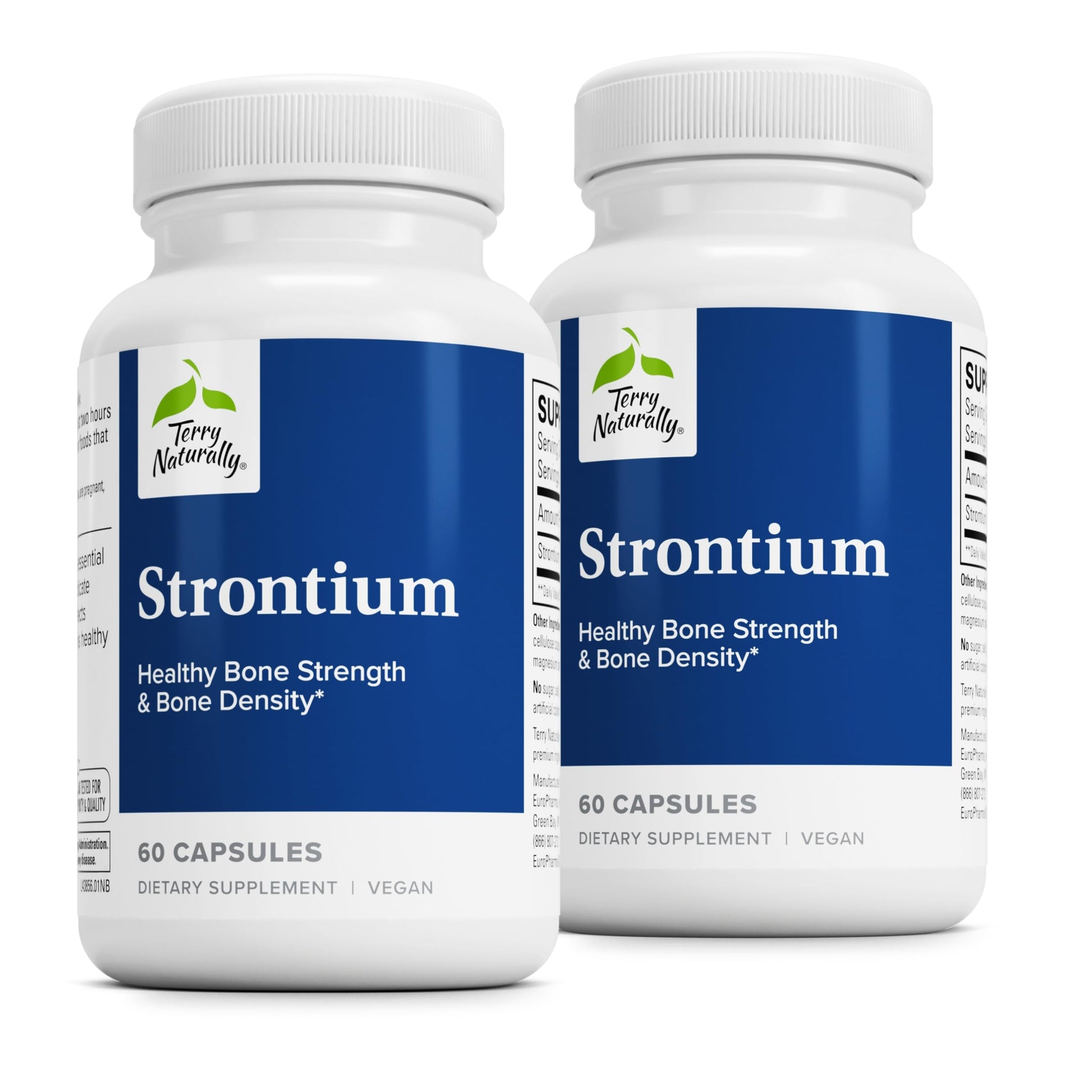 Terry Naturally Strontium Bone Health & Strength Support Supplement Capsules 120