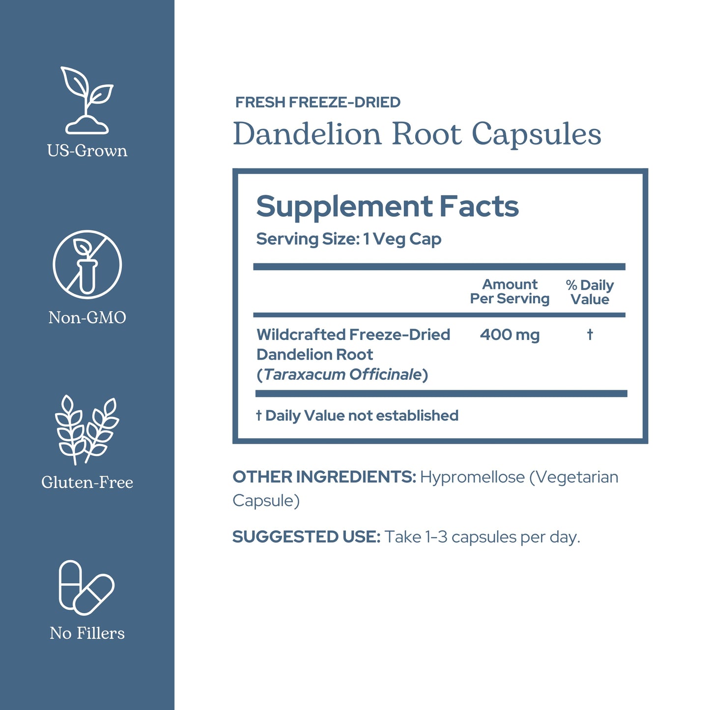 Eclectic Institute Dandelion Root Capsules 90 Count
