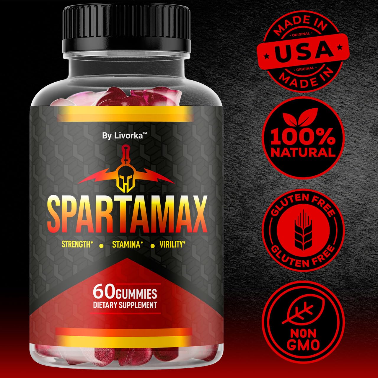 LIVORKA Spartamax Gummies 180 Count