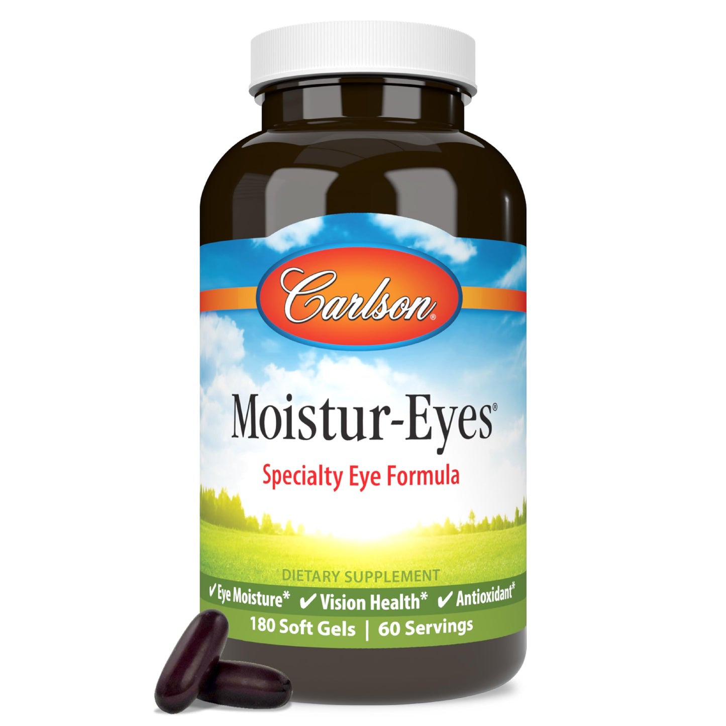 Carlson Moistur-eyes Softgels, 180 Count
