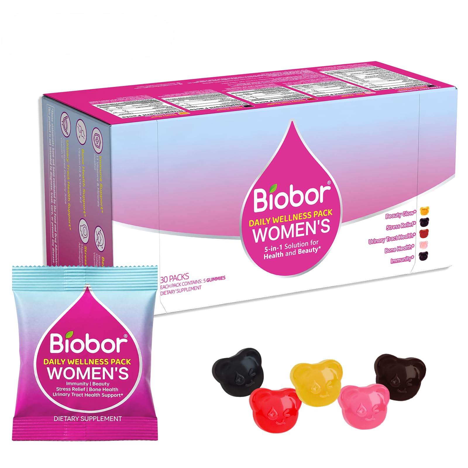 Biobor Women's 30+ Daily Multivitamin Gummy, 150 Count