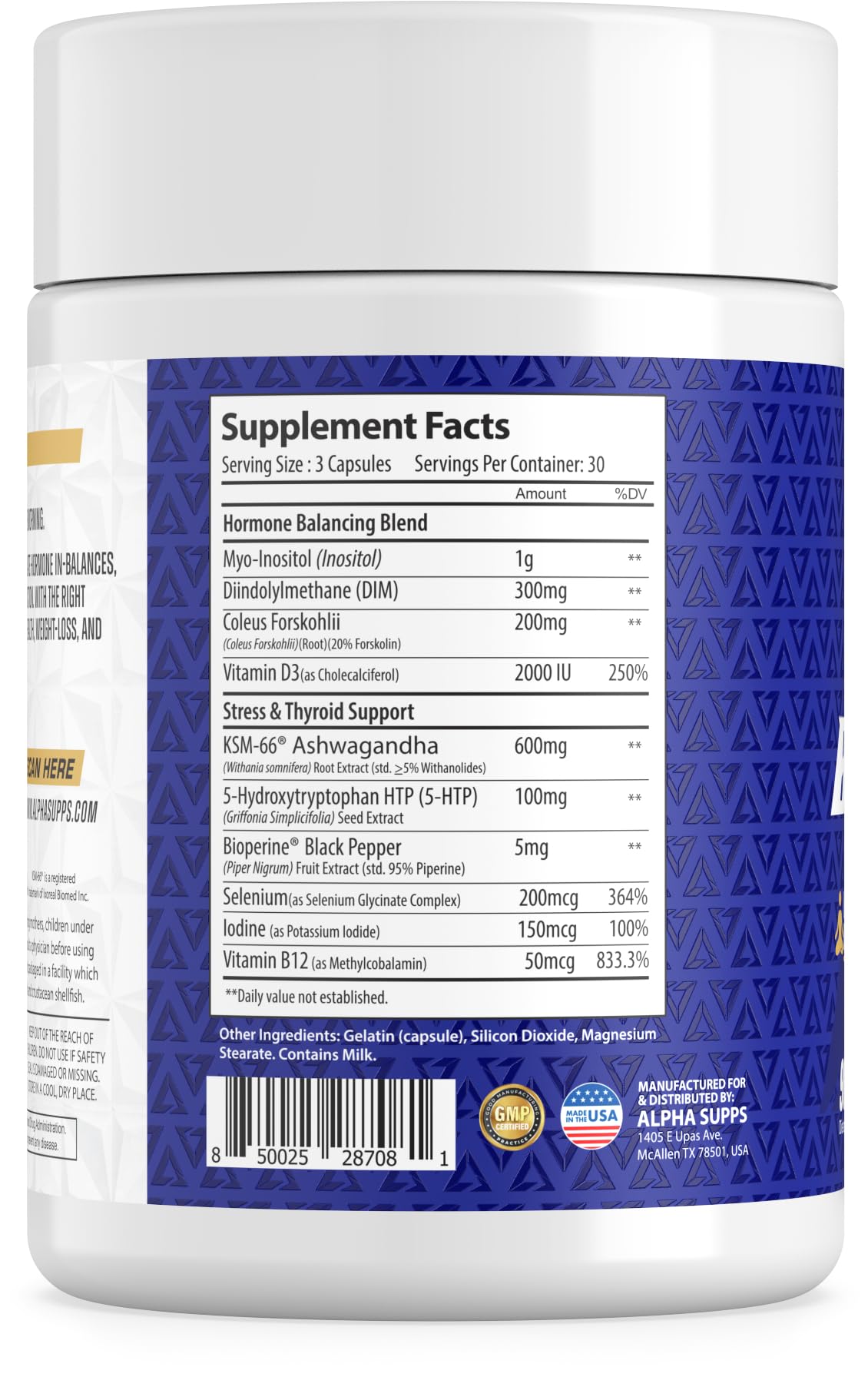 Alpha Supps Alpha Balance Capsules, 90 Count