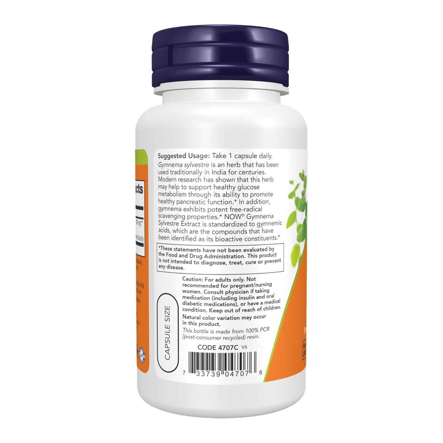 NOW Foods Gymnema Sylvestre 400 mg Capsules, 180 Count