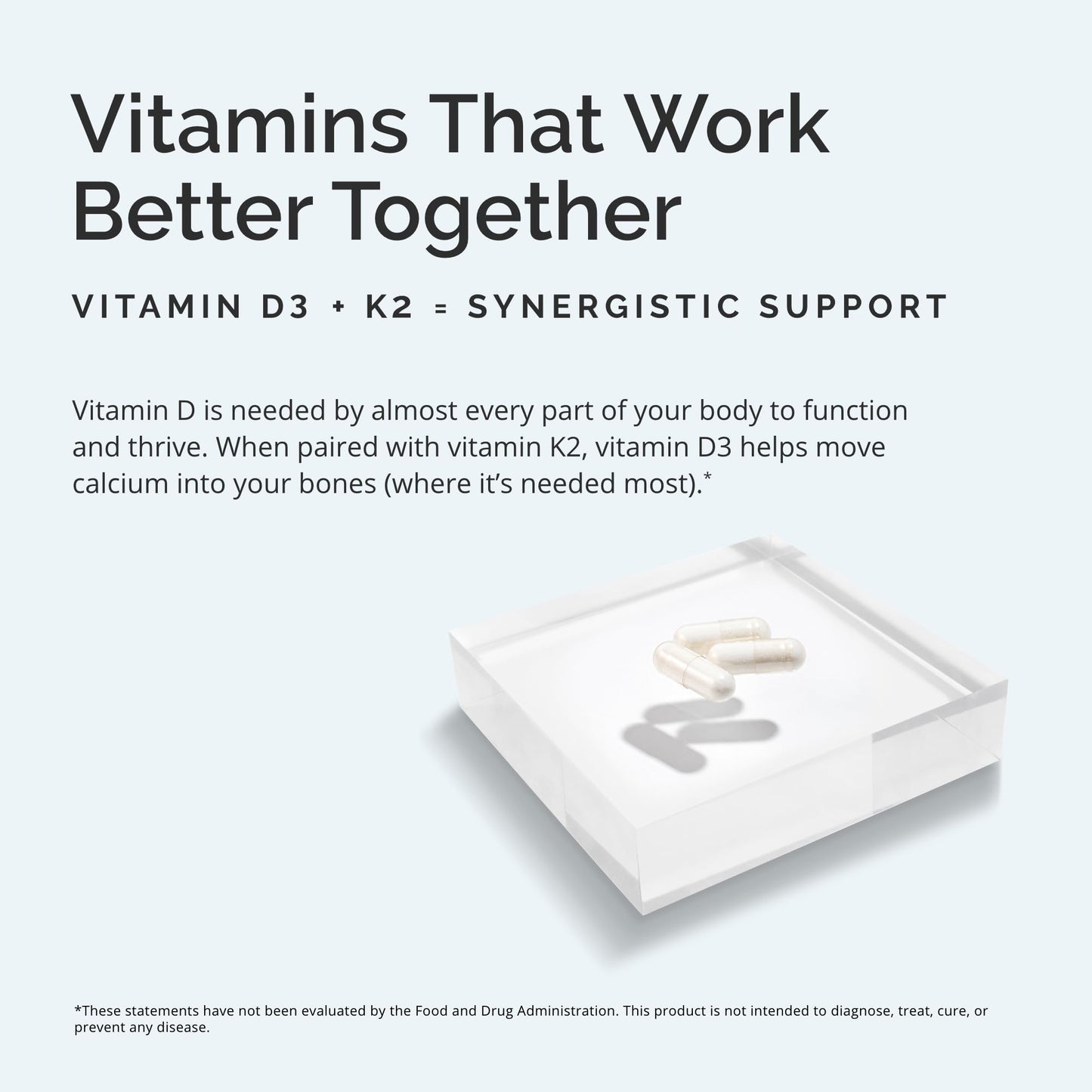 BRAINMD Vitamin D3 + K2 60 Capsules