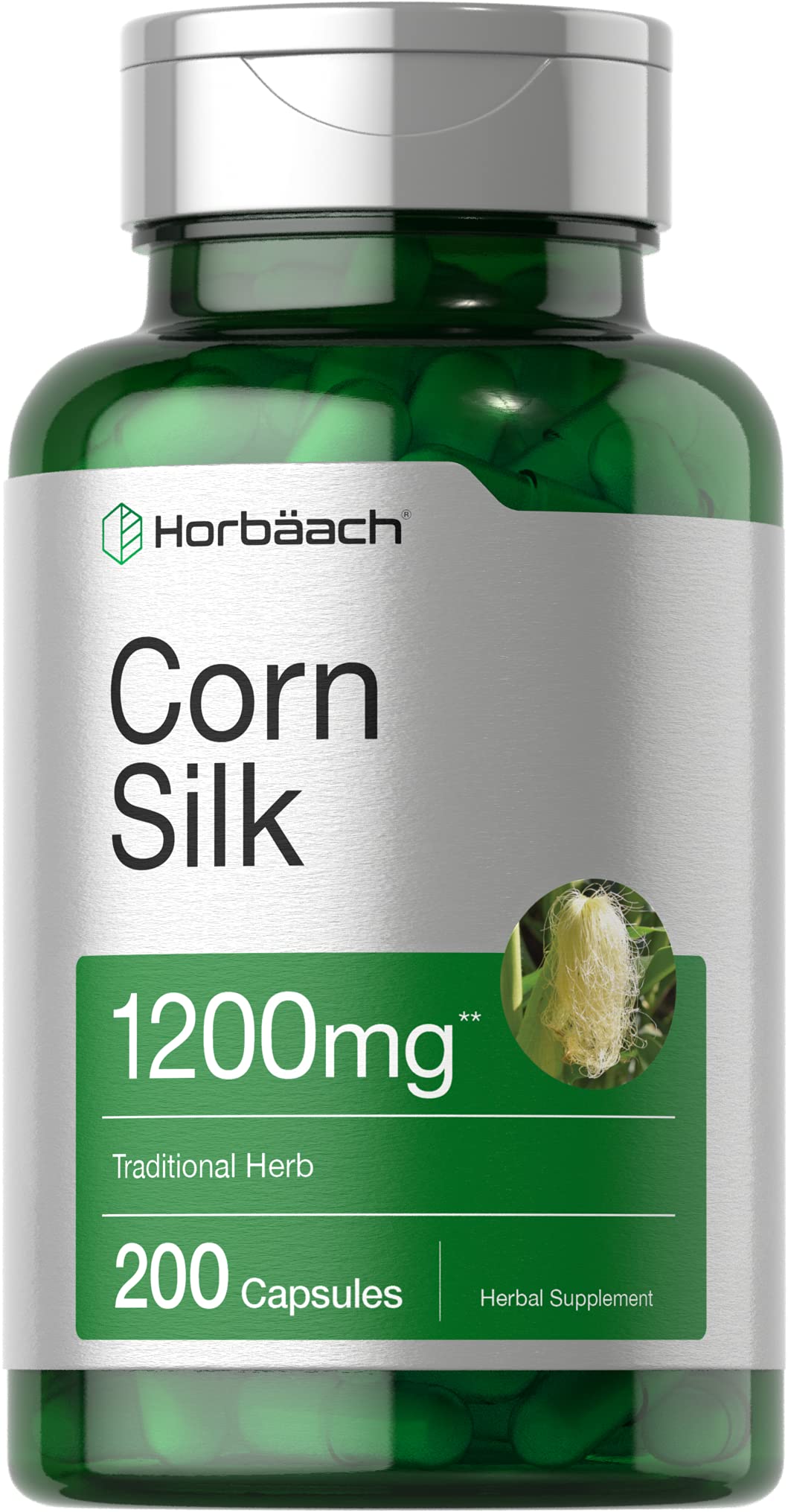 Horbäach Corn Silk Capsules 200 Count