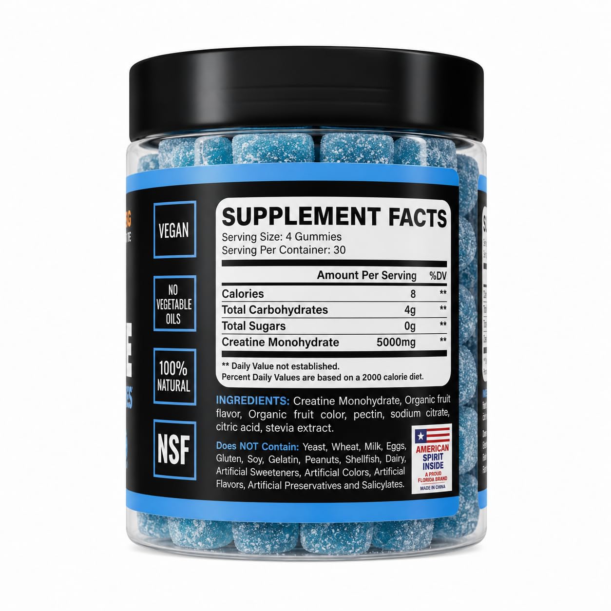 Jaeva Creatine Monohydrate Gummies 120 Count