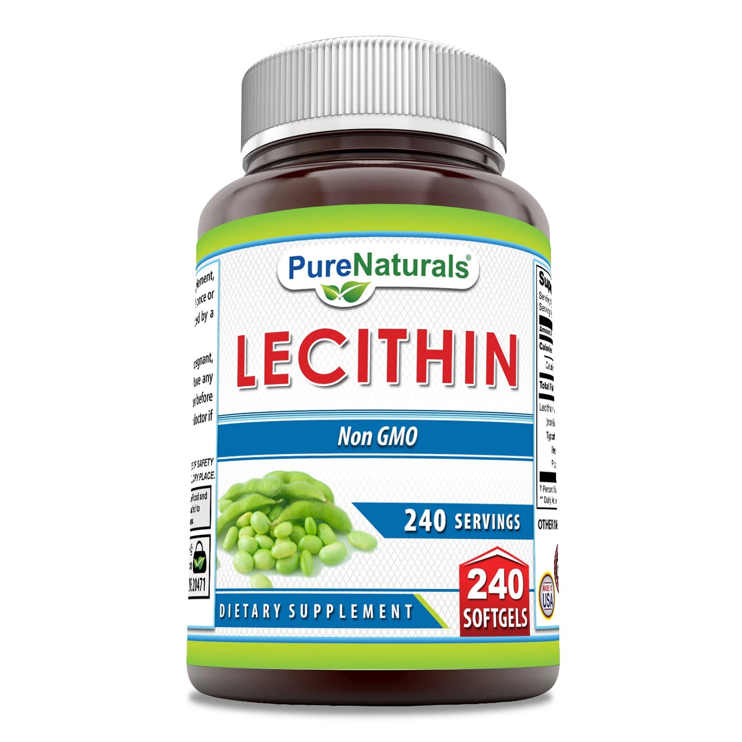 Pure Naturals Lecithin 1200 mg Softgels, 240 Count