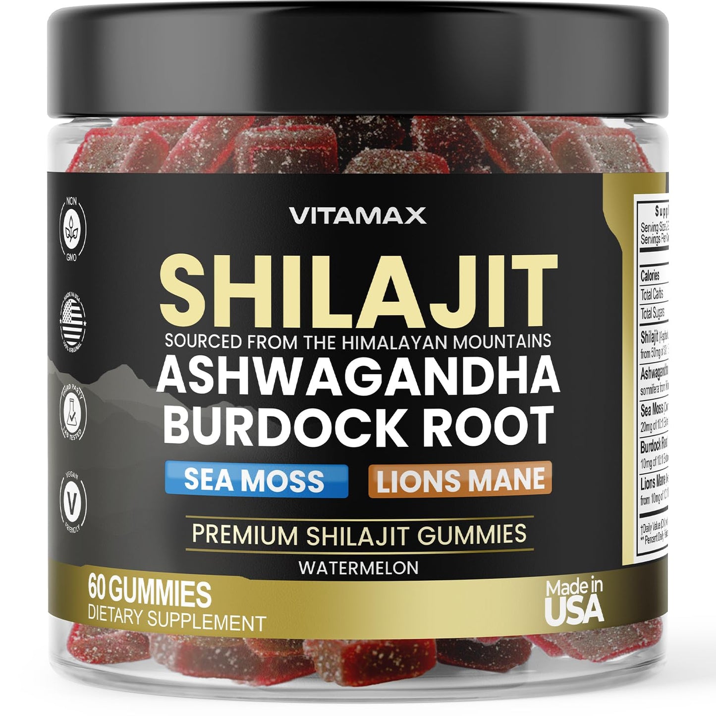 Vitamax Pure Shilajit Gummies 60 Count