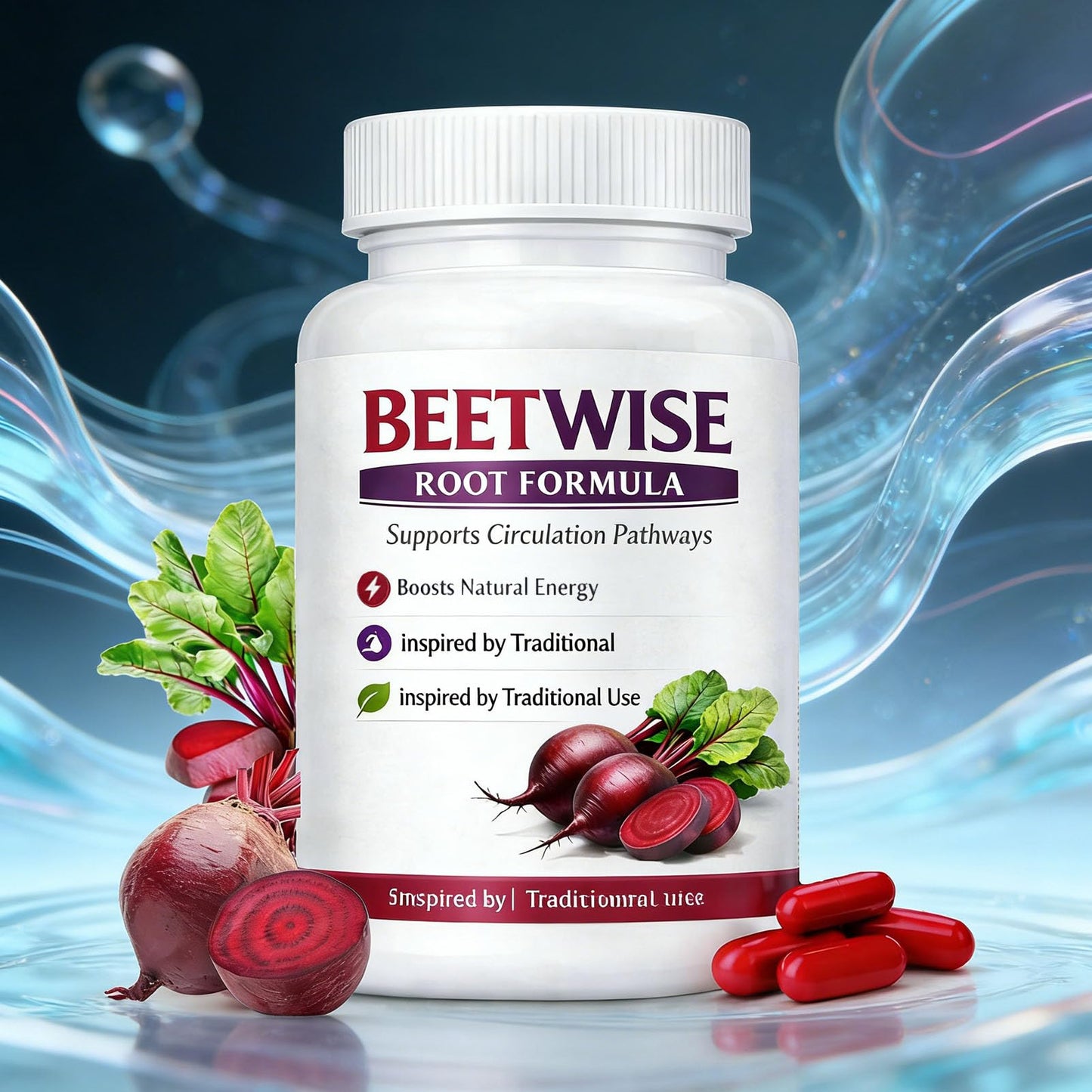 BEETWISE Root Formula Beet Root Capsules, 60 Count