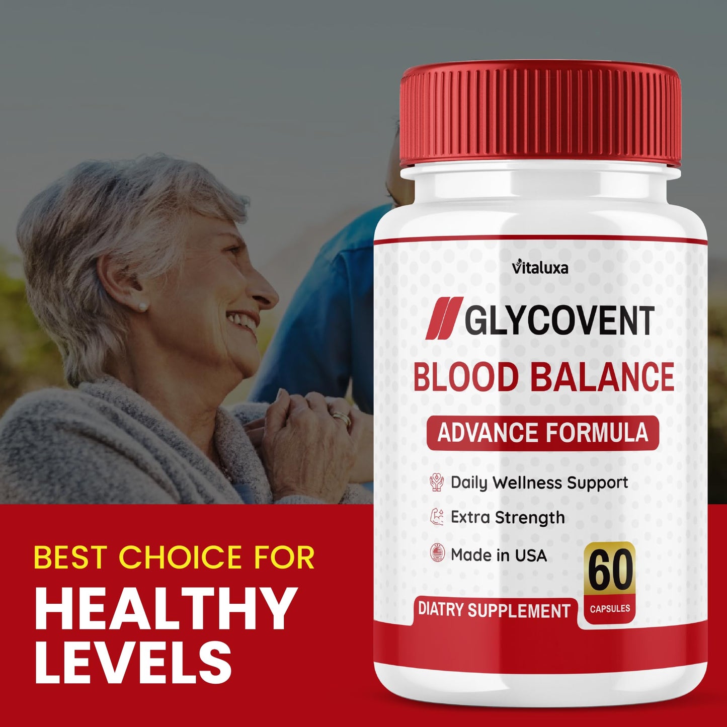 Vitaluxa GlycoVent Blood Balance Capsules, 300 Capsules