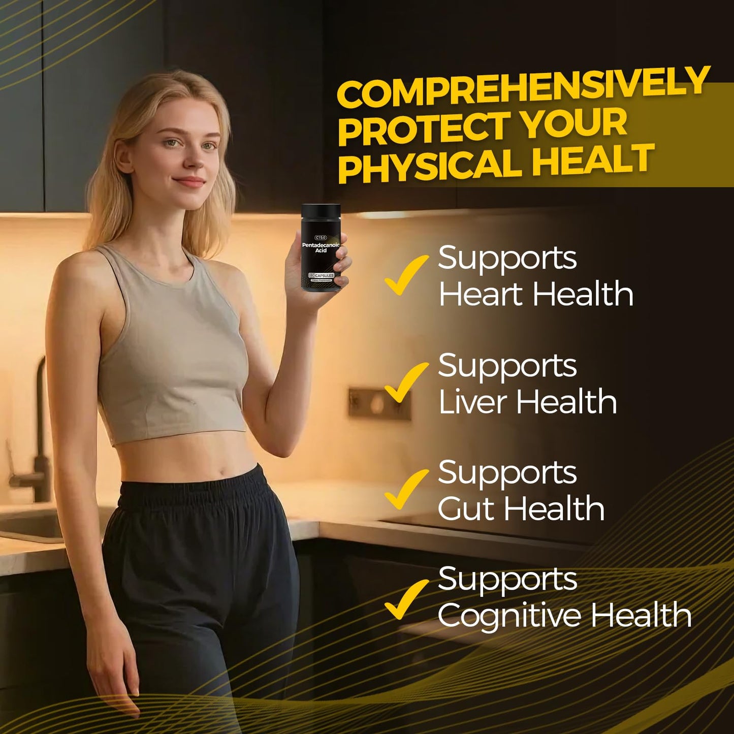 WAJ Pentadecanoic Acid, C15:0 Supplement 80 Capsules