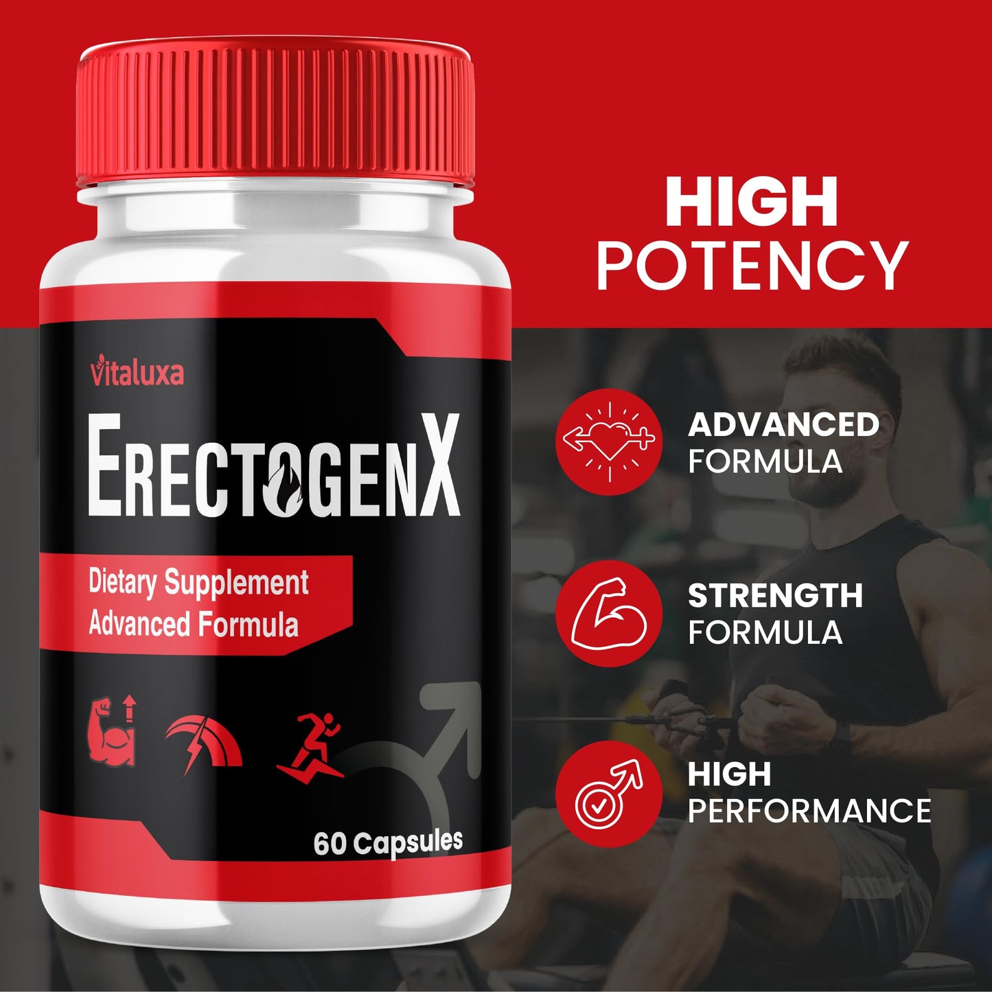 Vitaluxa ErectogenX Capsules 60 Count