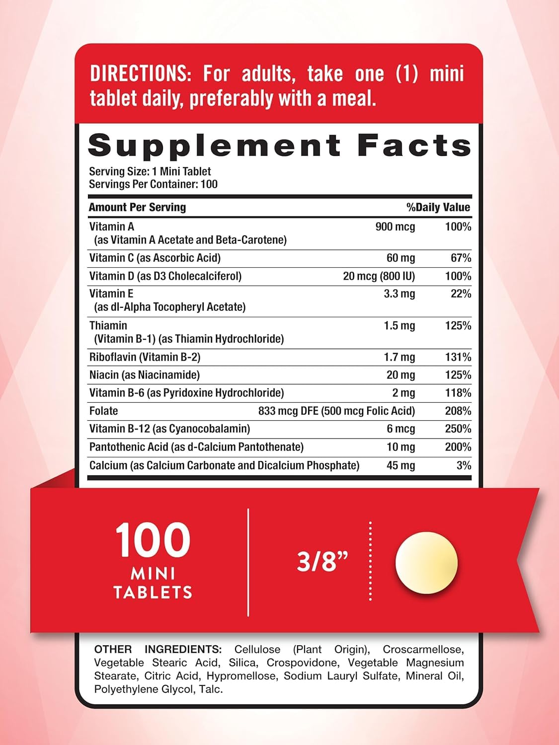 Nature's Truth One Daily Women's and Men's Essential Multivitamin Tablet 100 Count