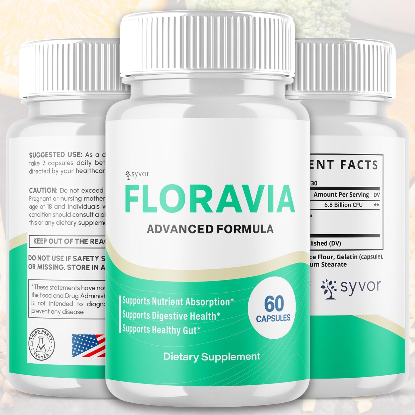 Syvor Floravia Probiotic Capsules, 180 Capsules