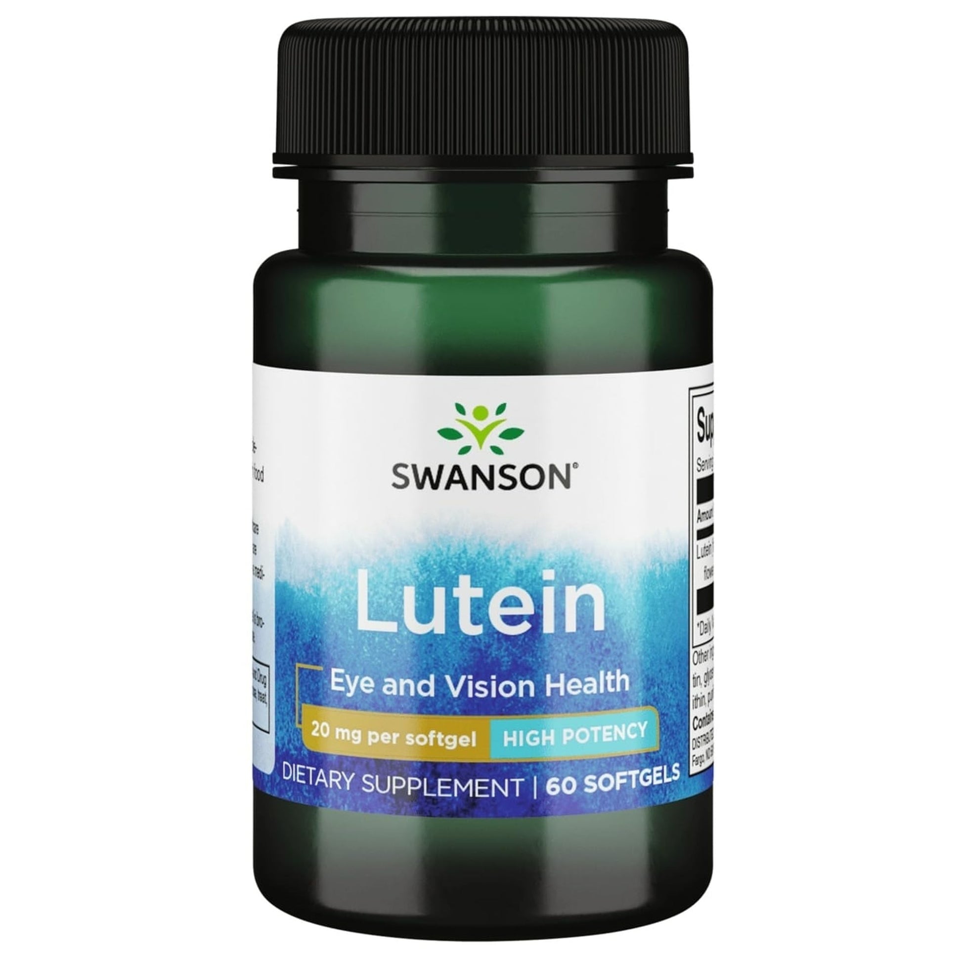 Swanson Lutein 20 Milligrams Softgel 60 Count
