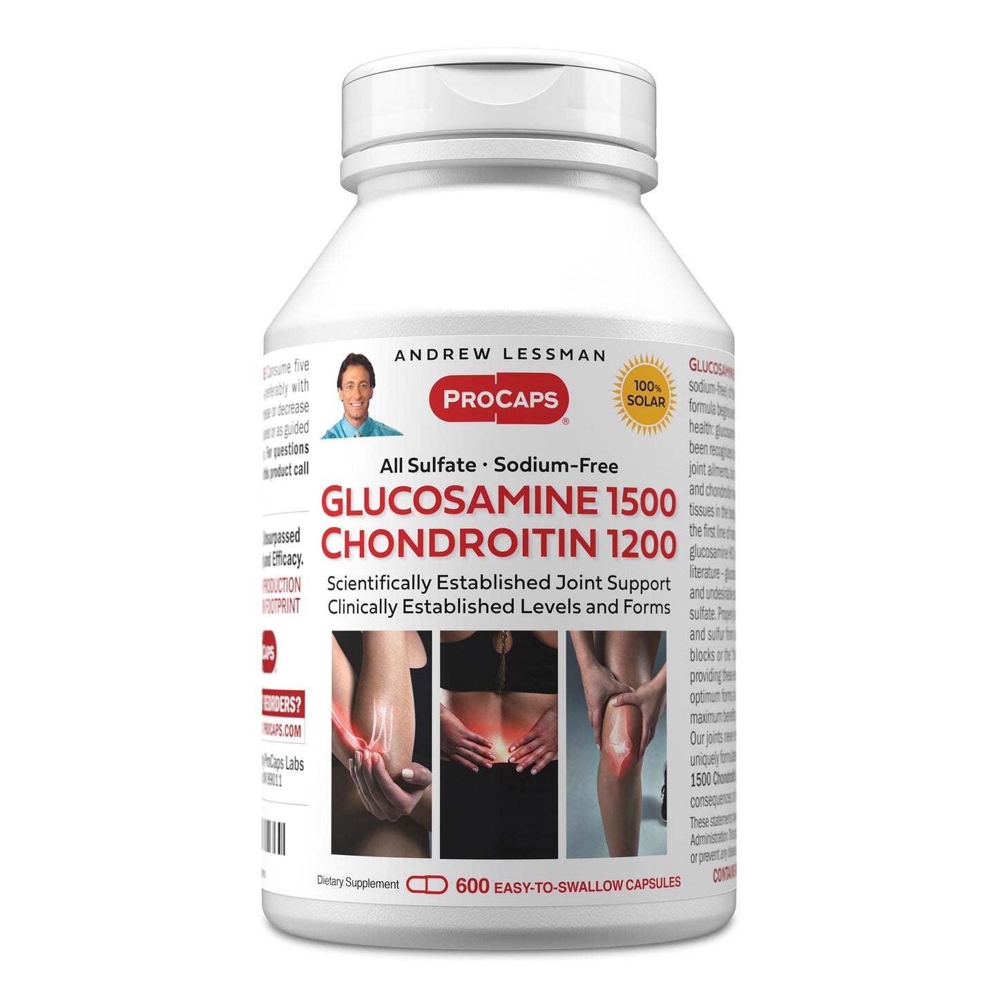 ANDREW LESSMAN Glucosamine 1500 Chondroitin 1200-600 Capsules, 600 Count