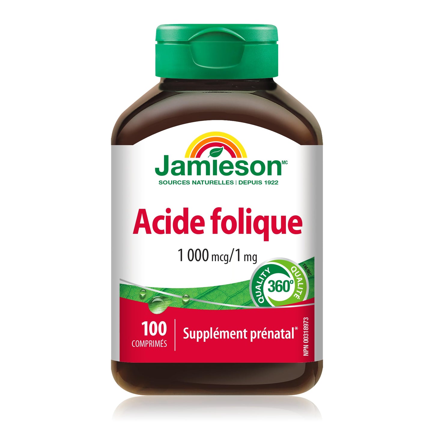 Jamieson Laboratories Folic Acid 1mg Tablet, 100 Count