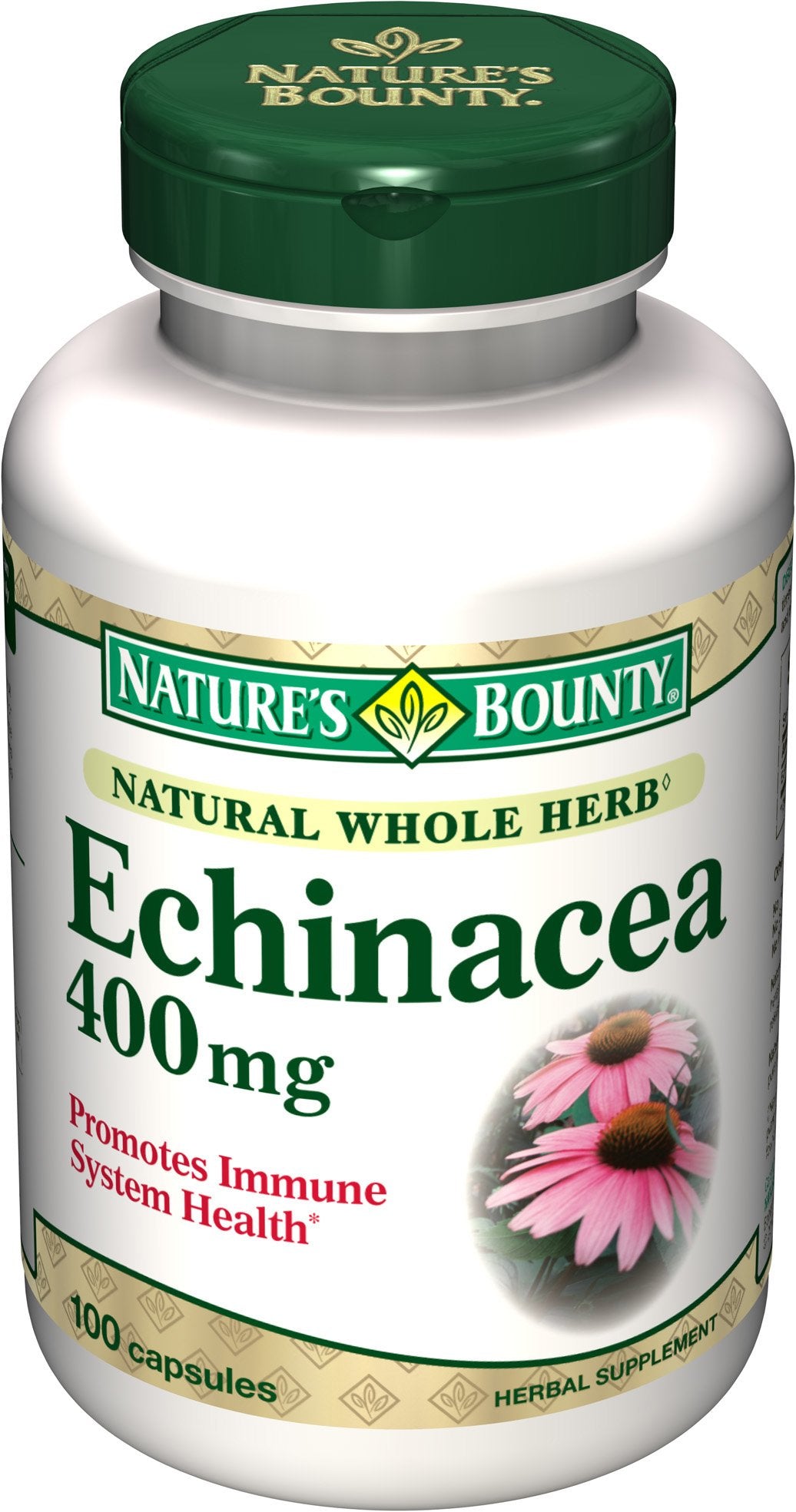 Nature's Bounty Echinacea 400 mg Capsules, 100 Count