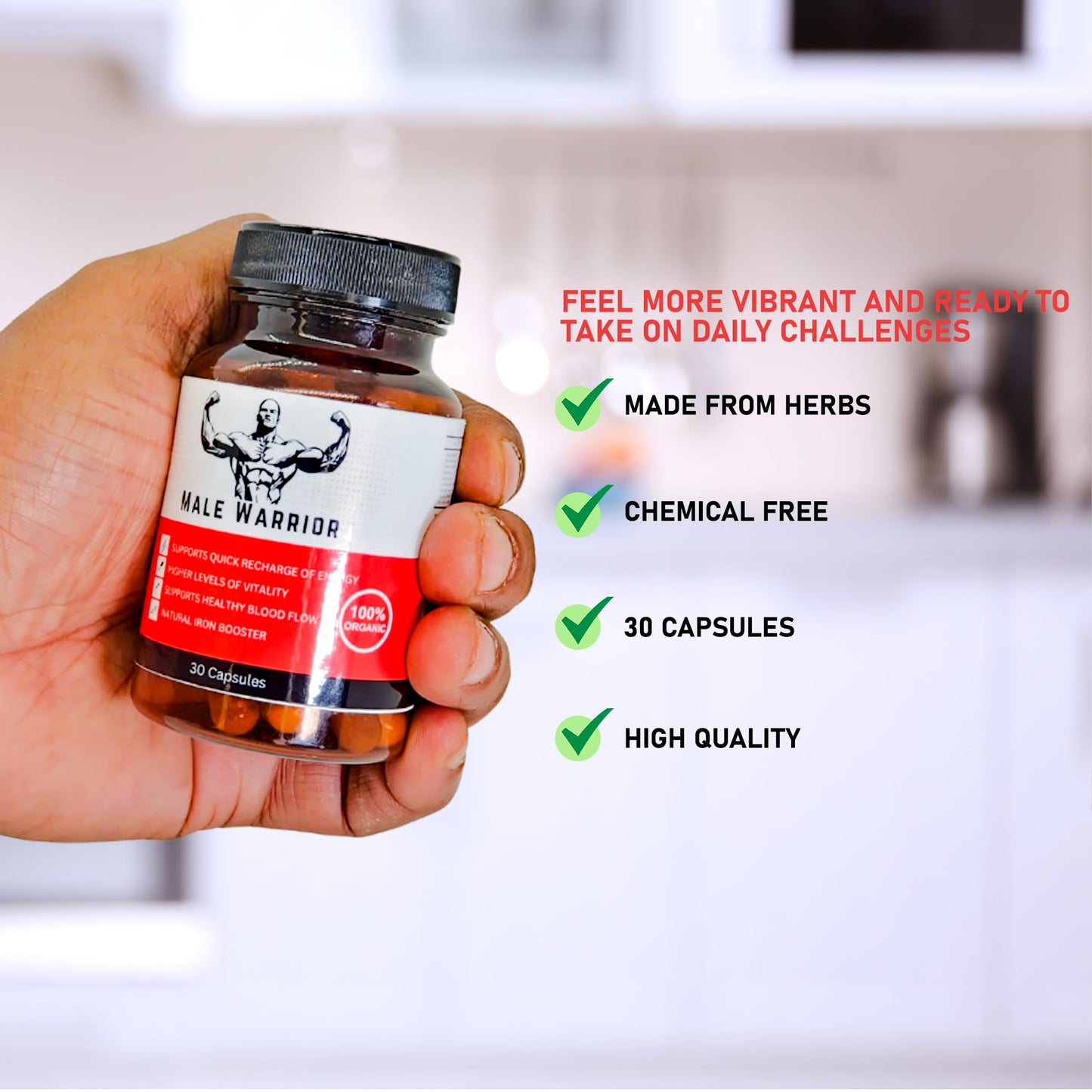 26 Herb Maya Male Warrior Capsule 30 Count