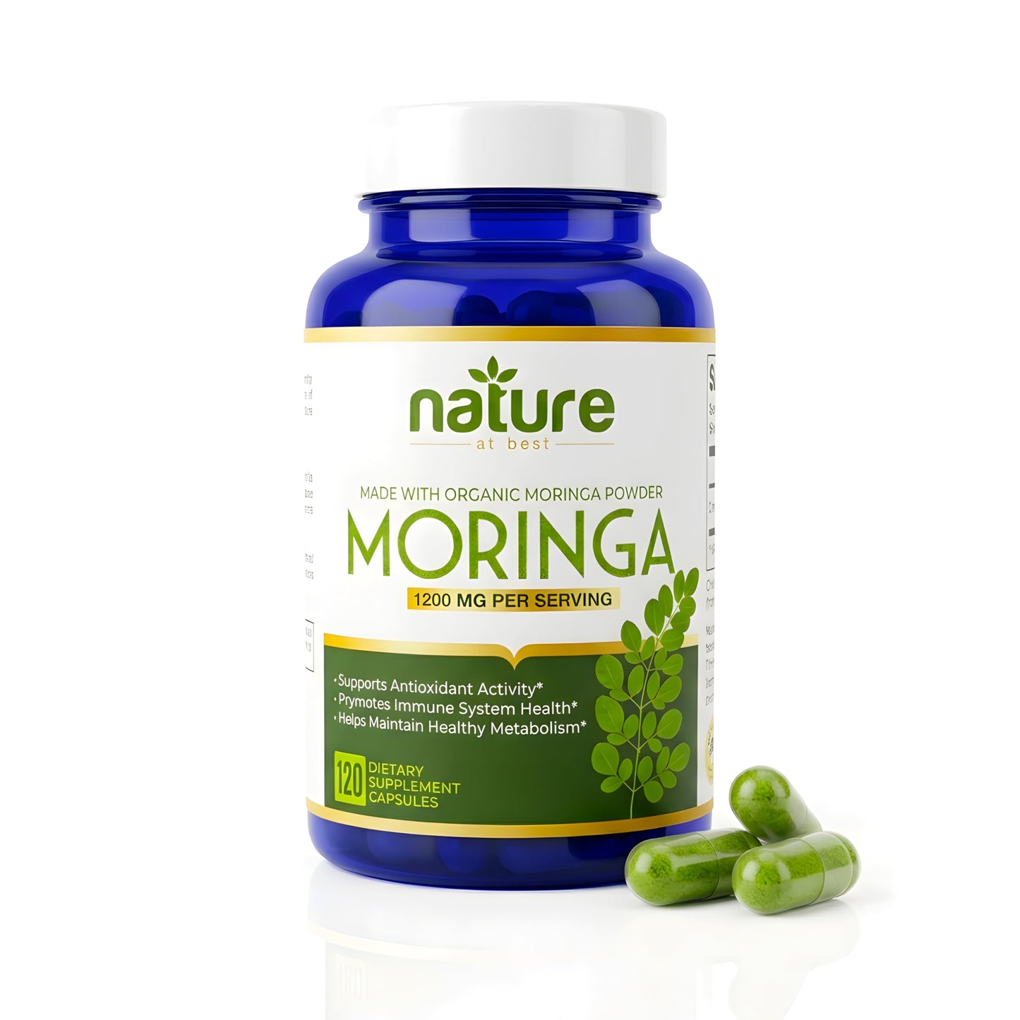 Nature At Best Moringa Organic Capsules 120 Capsules