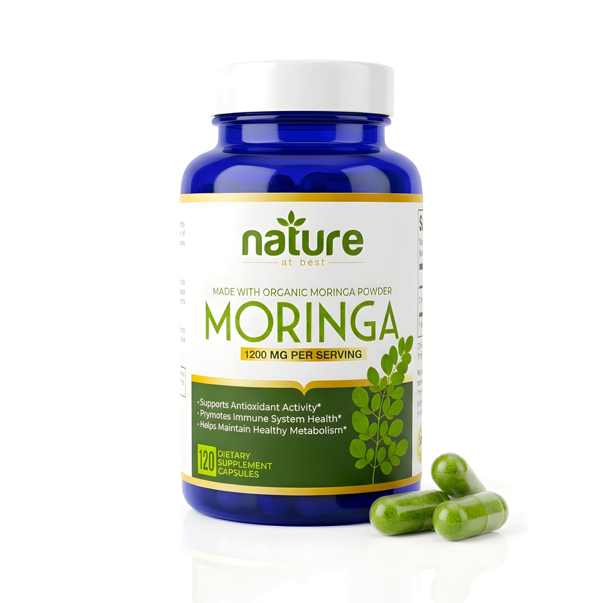 Nature At Best Moringa Organic Capsules 120 Capsules