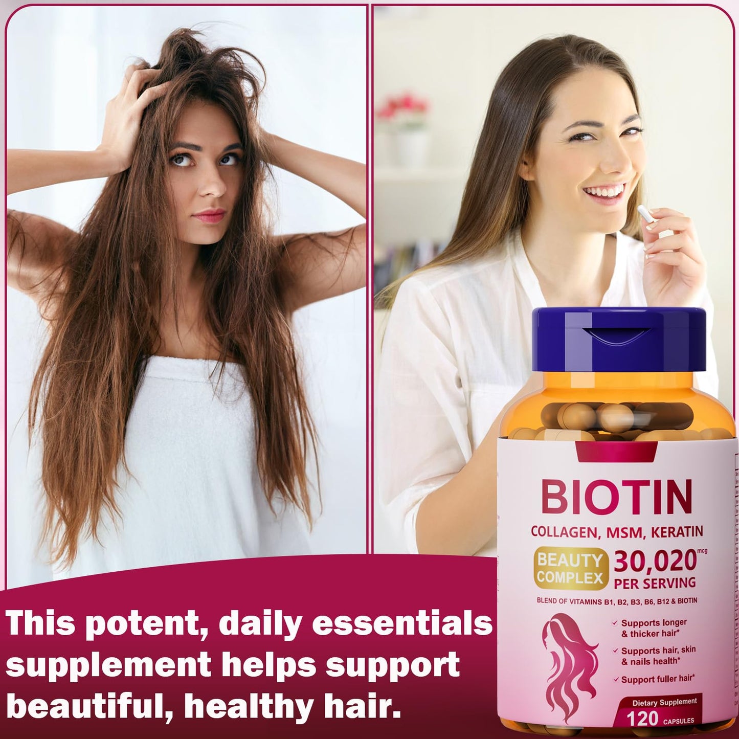 Dr. HR Biotin 10000mcg Capsules, 120 Count