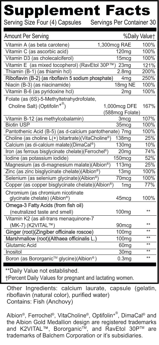 Priority One Opti-Prenatal Capsule, 120 Count