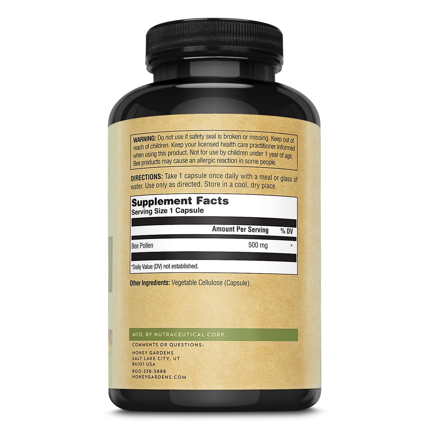 ZAND Honey Gardens Bee Pollen 150 Capsules