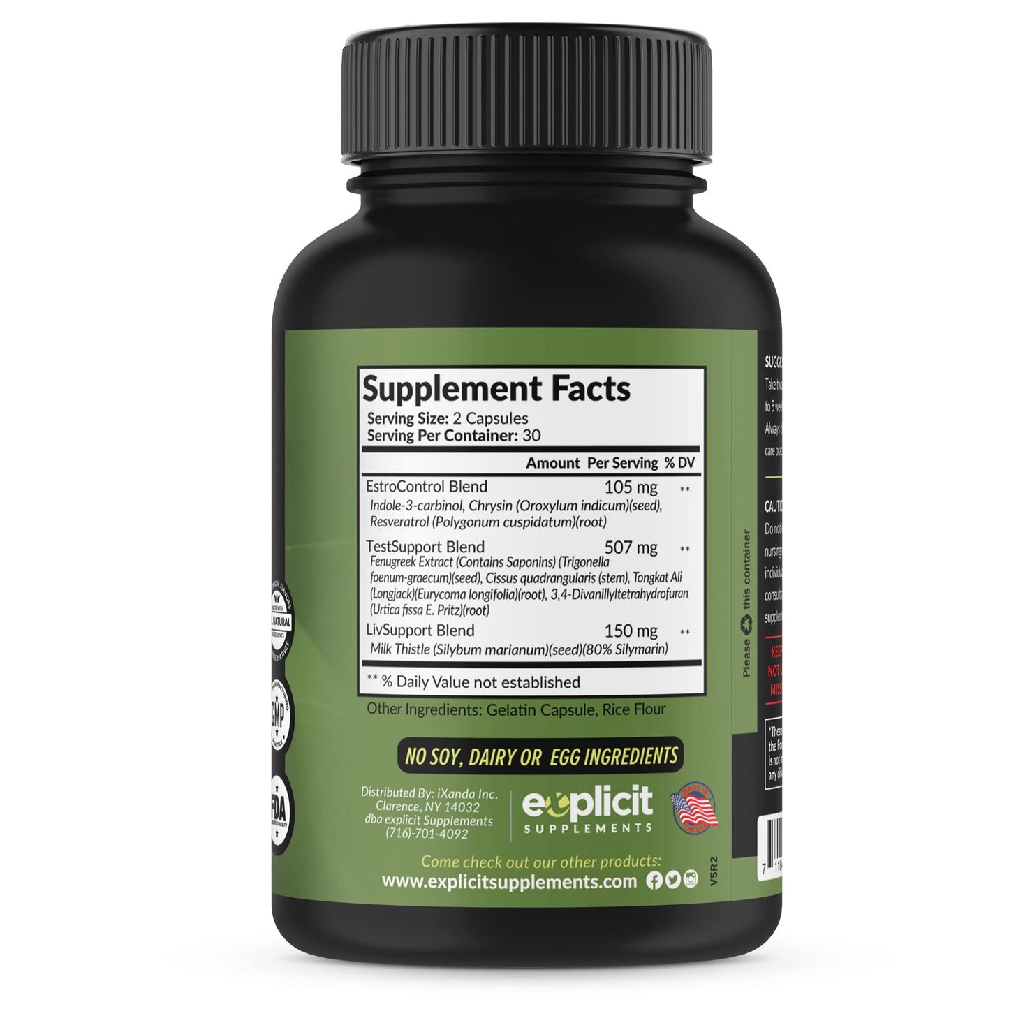eXplicit Supplements Keep Those Gains PCT 3-in-1 - Post Cycle Therapy 60 Capsules